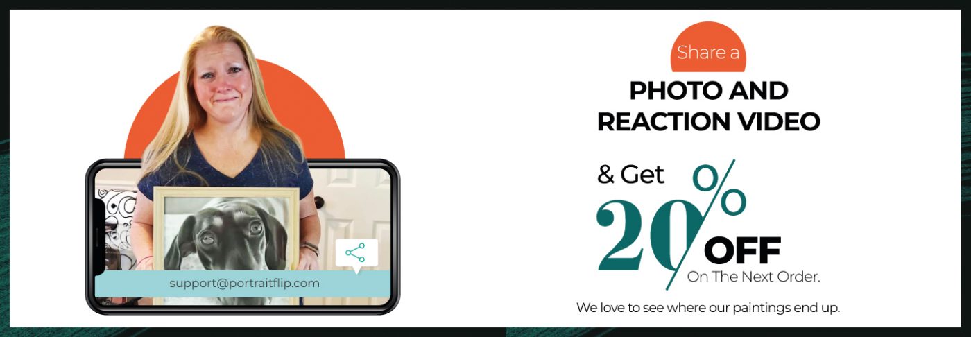 Share a photo and reaction video of your painting and get 20% off your next order